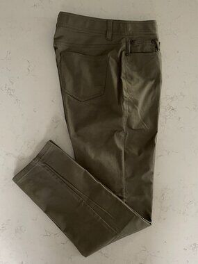 Brooks Brothers Casual Neutral 5 Pocket Cotton Pants Olive Green Sz 6 NWOT